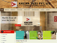 Tablet Screenshot of khetantiles.co.in